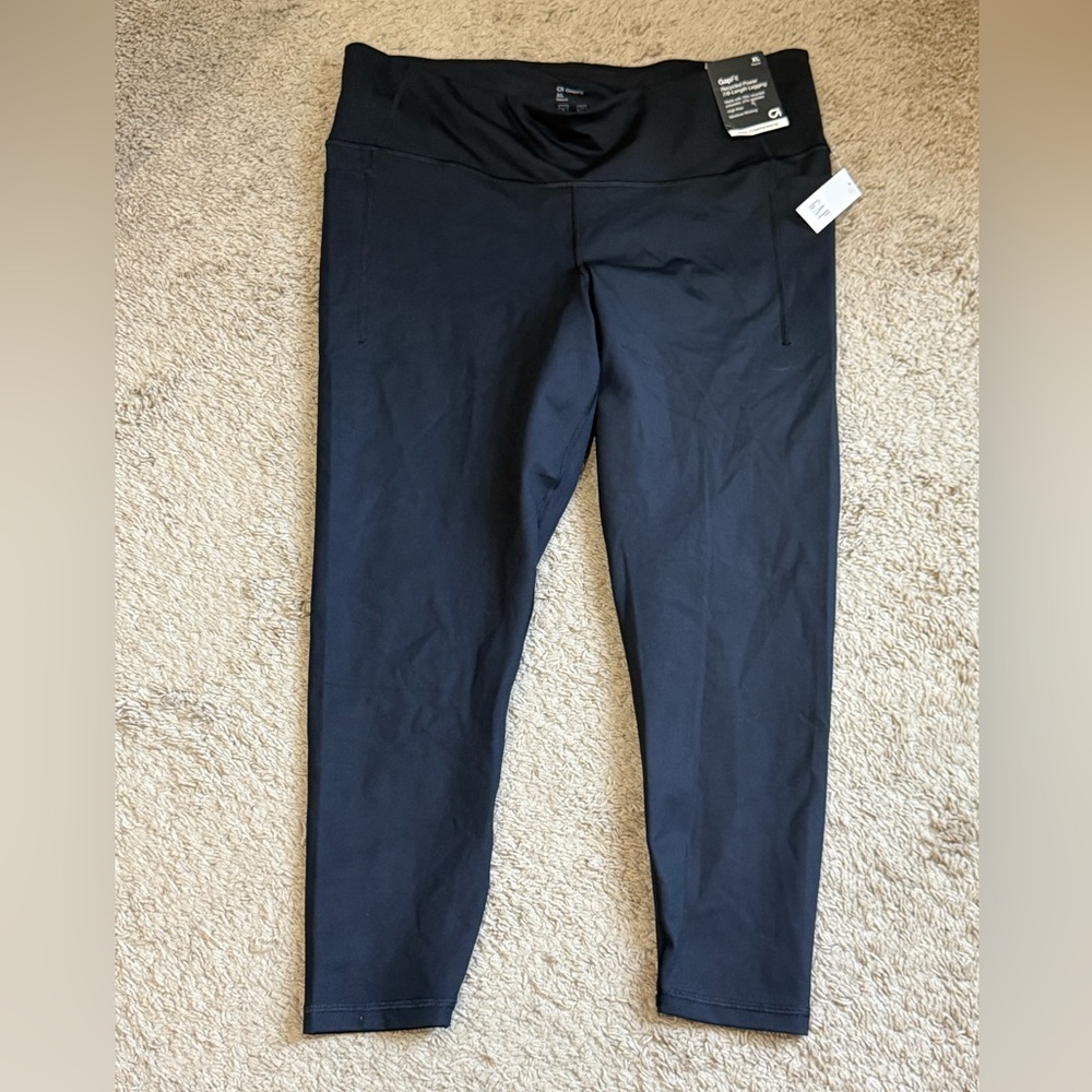 GapFit Recycled Power 7/8-Length Black Legging NWT